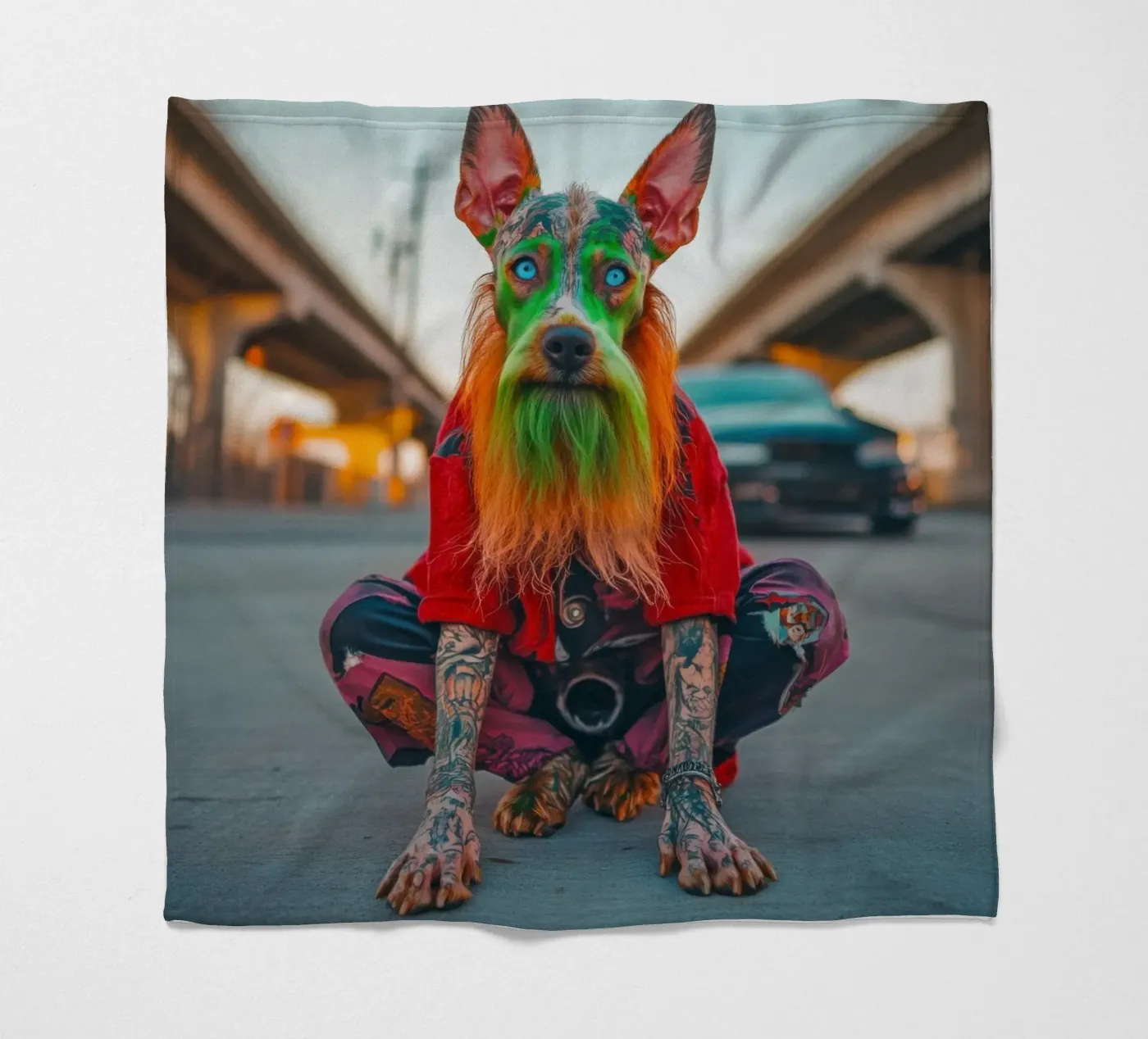 Ziggy Fleecedecke von Affiches Chien Originales – Dogland