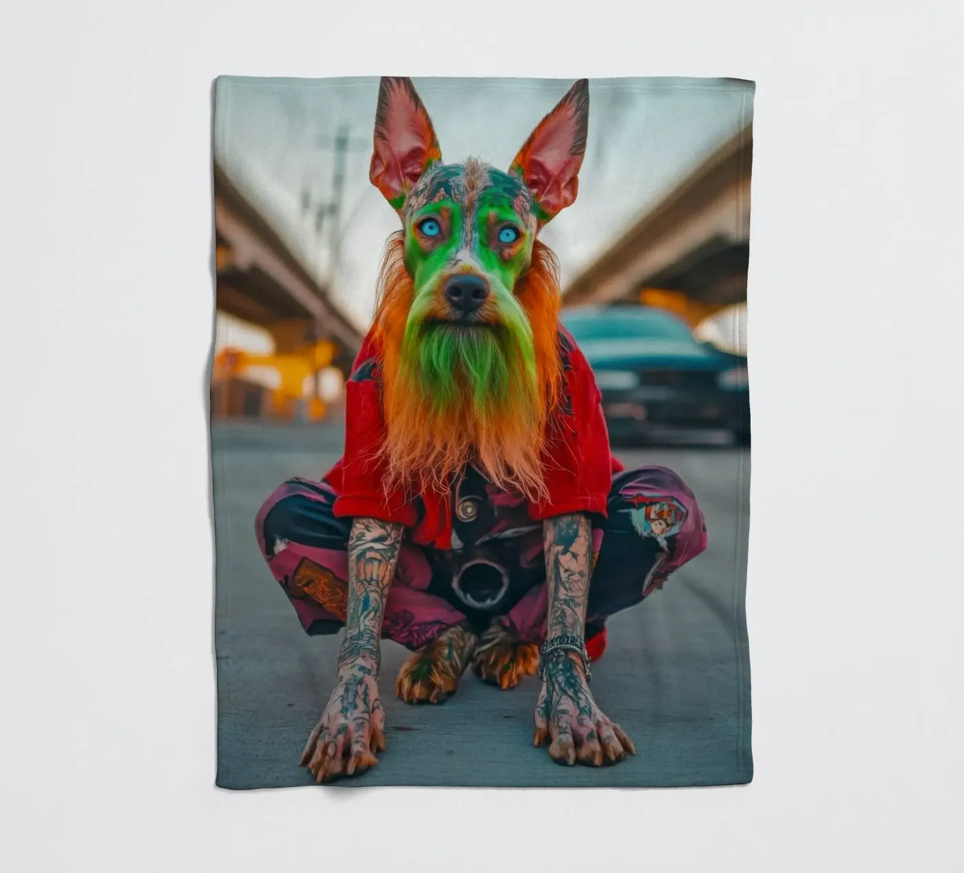 Ziggy Fleecedecke von Affiches Chien Originales – Dogland