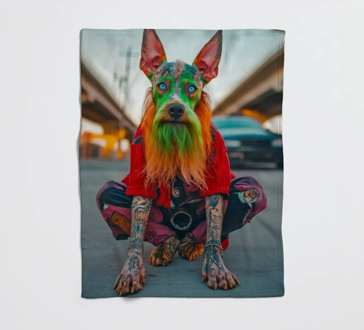 Ziggy fleecedeken van Affiches Chien Originales – Dogland