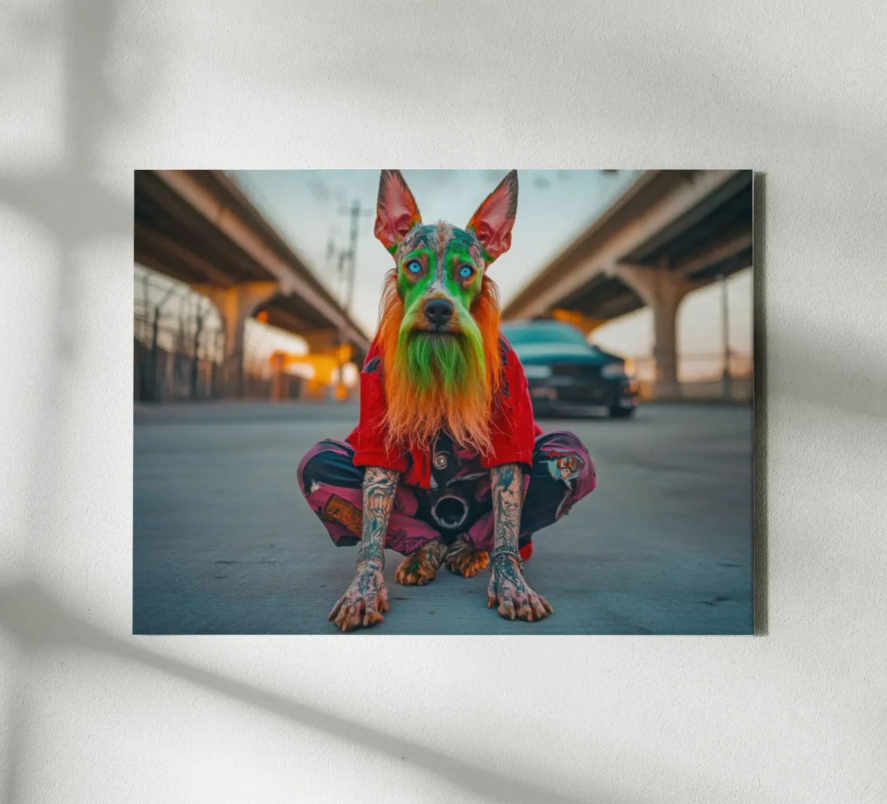 Ziggy tela con Cornice a cassetta da Affiches Chien Originales – Dogland