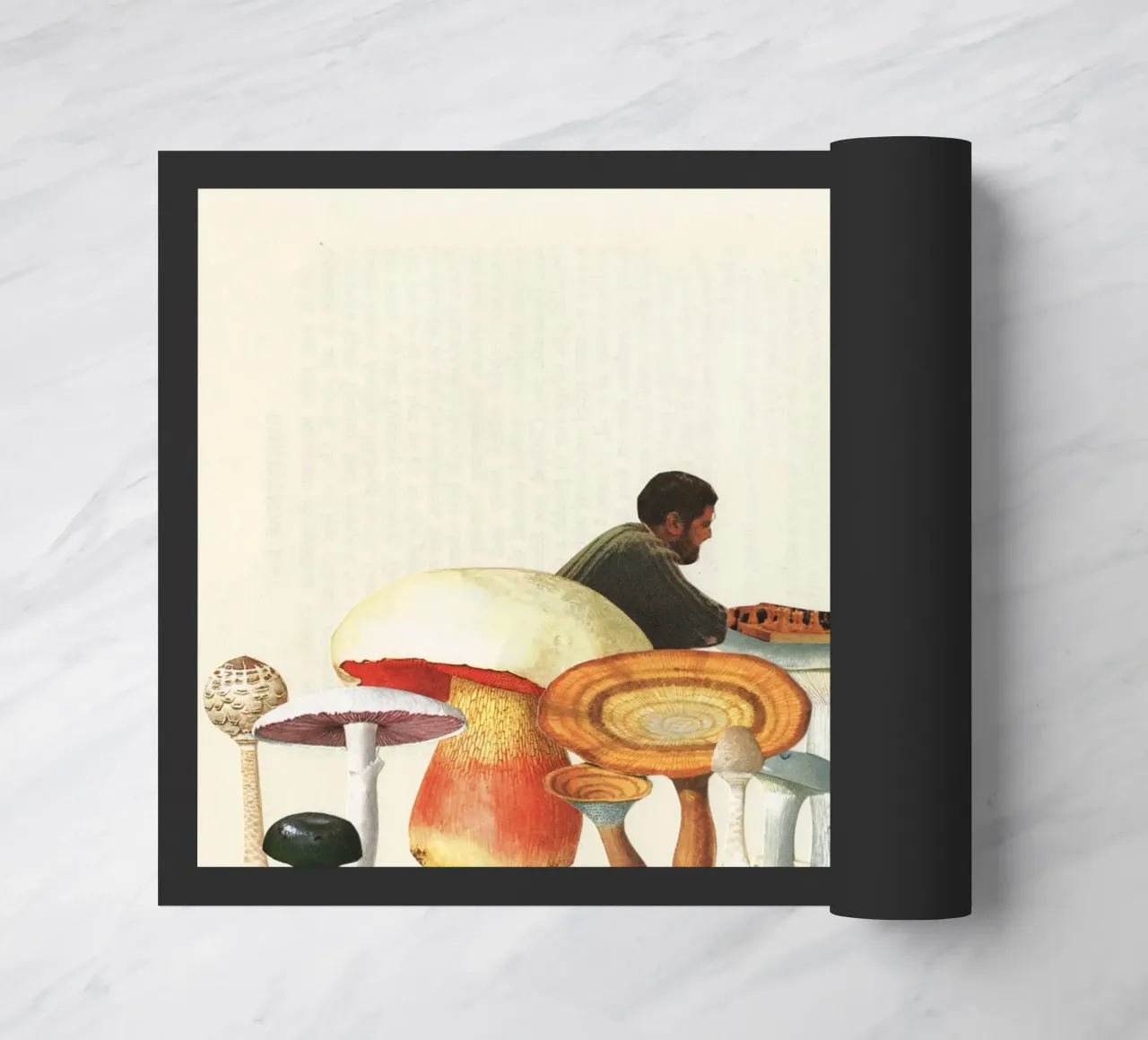 Scacchi tra i funghi zerbino da Cassia Beck Collage