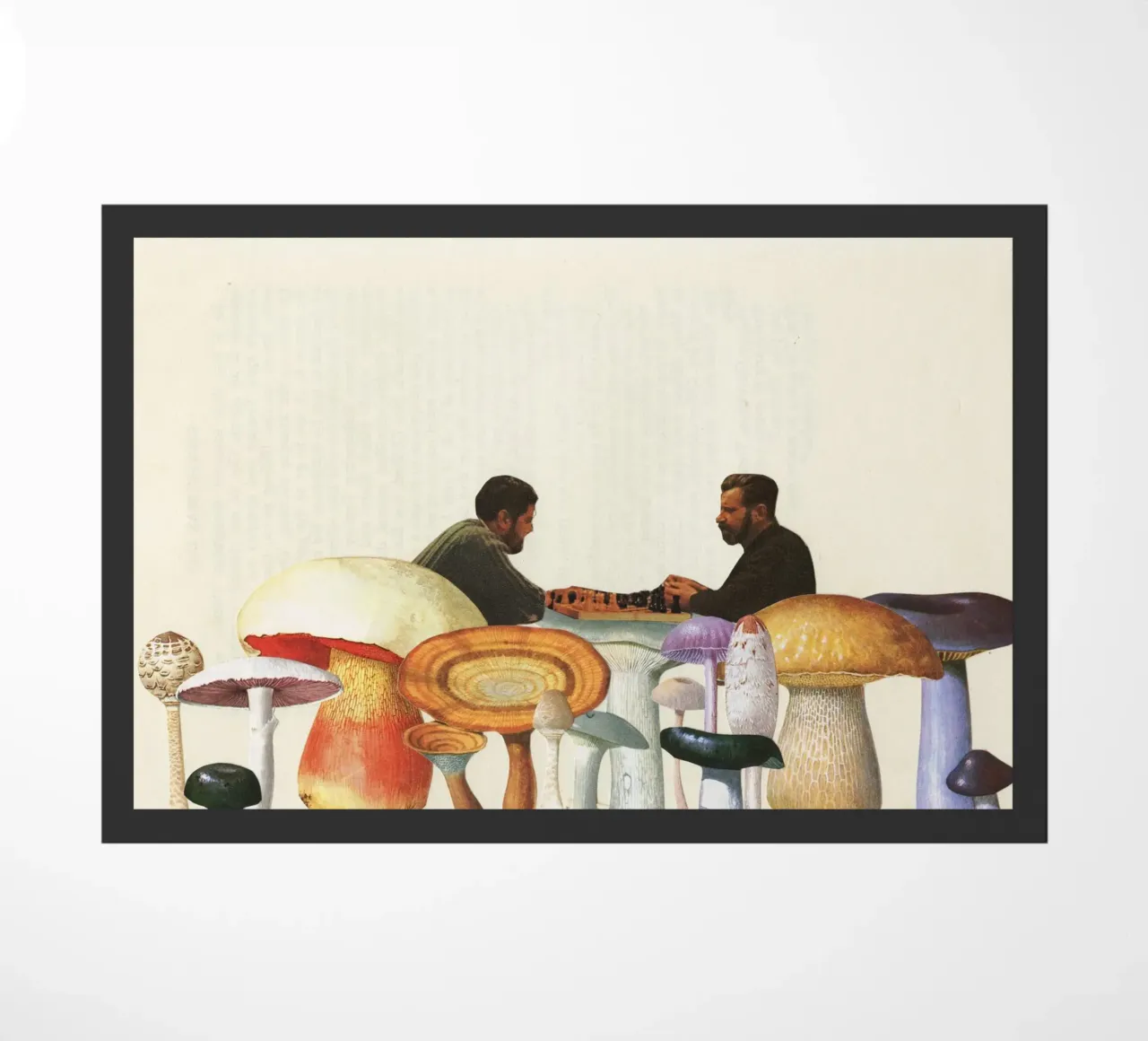 Scacchi tra i funghi zerbino da Cassia Beck Collage