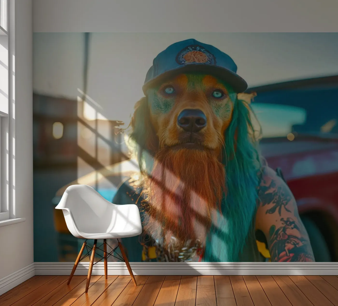 Boris fotobehang van Affiches Chien Originales – Dogland