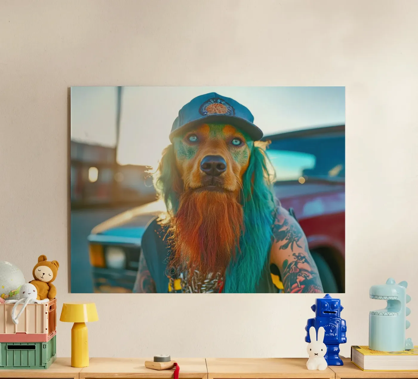 Boris acryl van Affiches Chien Originales – Dogland