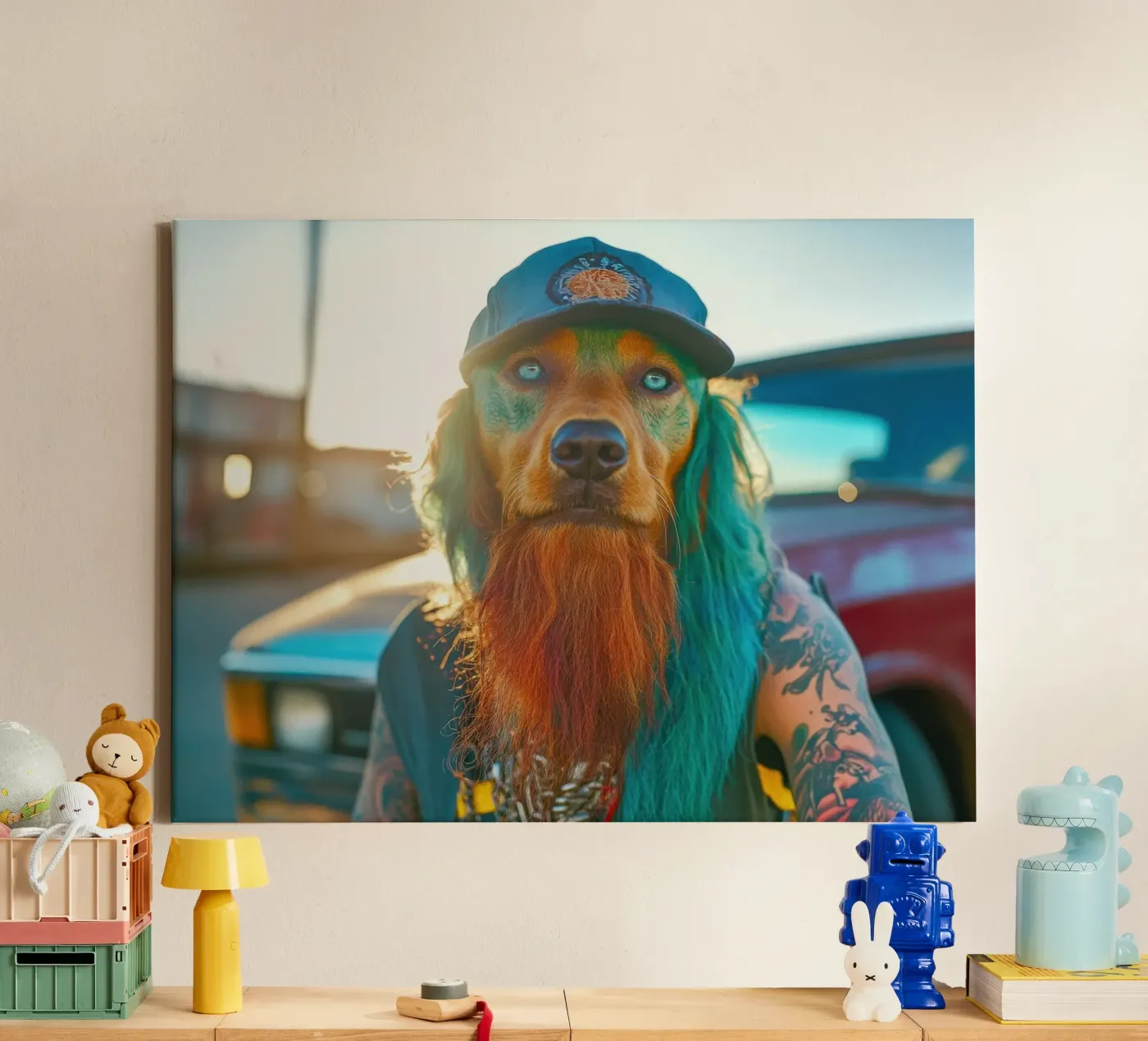 Boris canvas by Affiches Chien Originales – Dogland