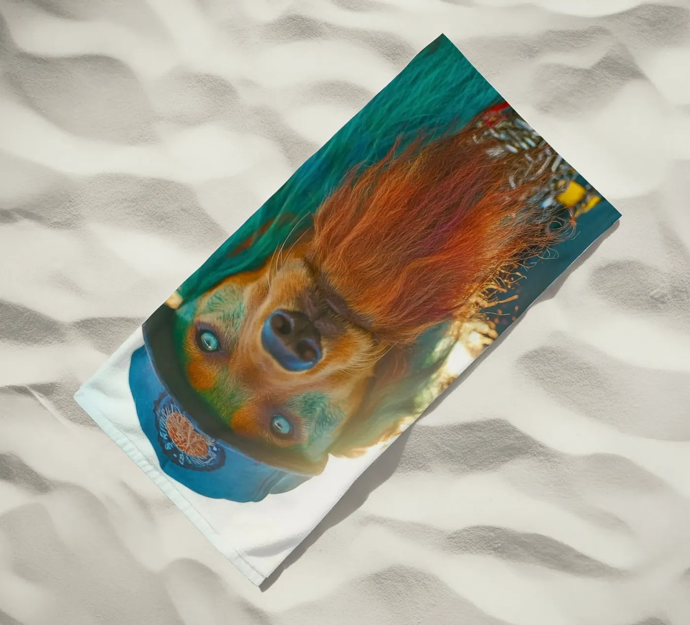 Boris beach towel by Affiches Chien Originales – Dogland