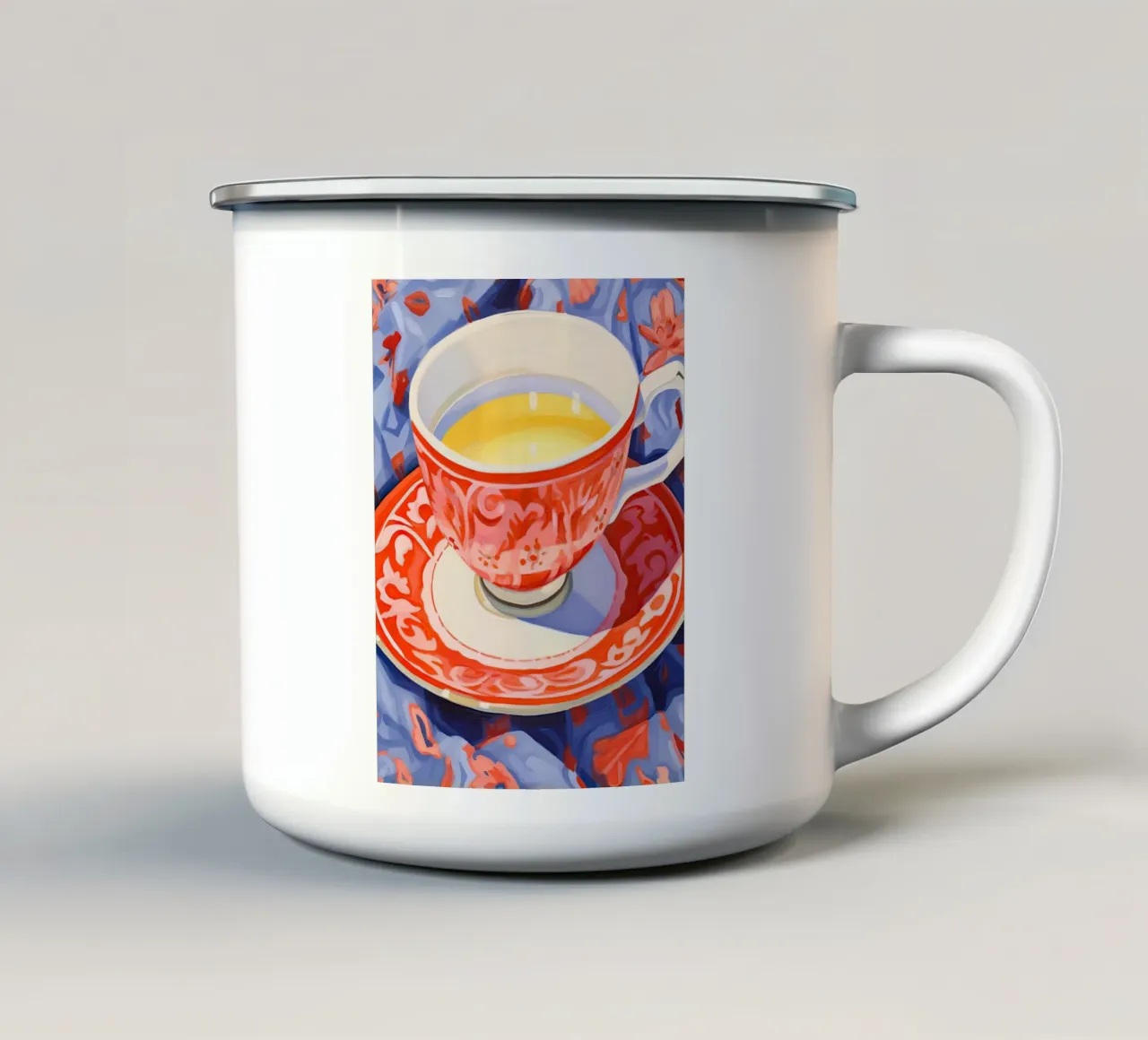 Taza de té taza de esmalte de DaarbyN