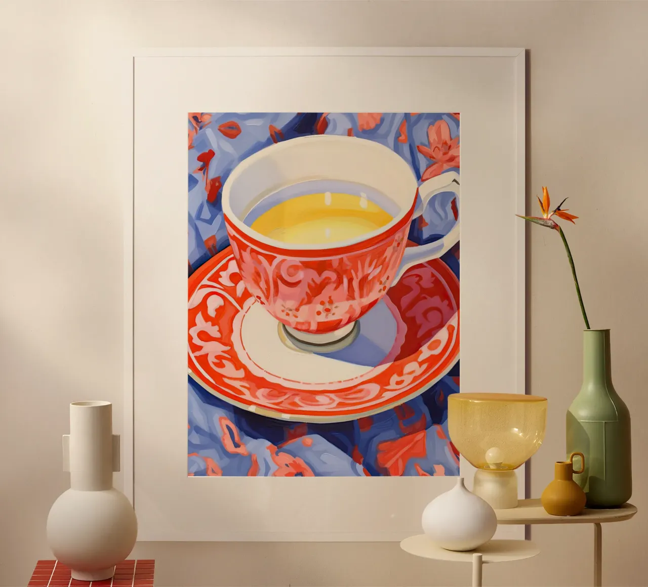 Tazza di tè poster con telaio in alluminio da DaarbyN