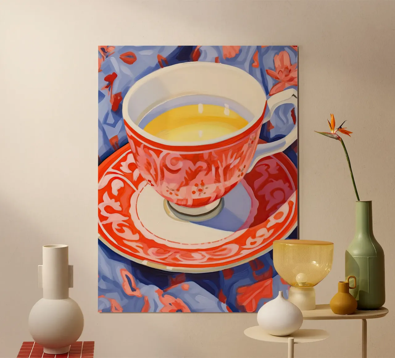 Tazza di tè poster con telaio in alluminio da DaarbyN