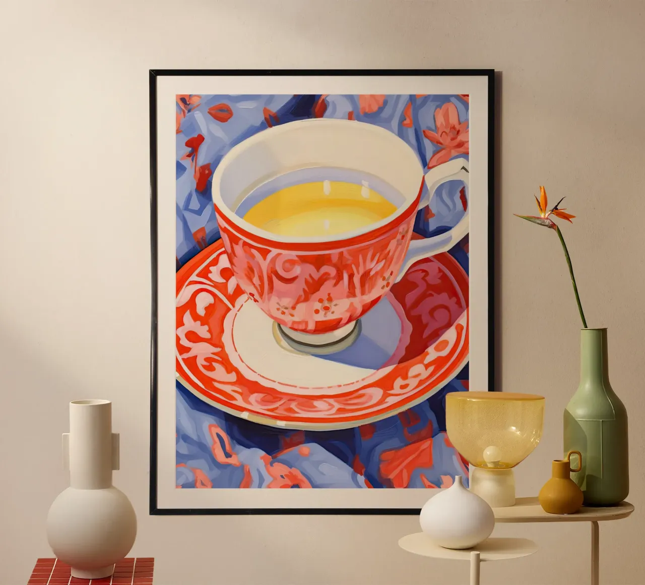 Tazza di tè poster con telaio in alluminio da DaarbyN
