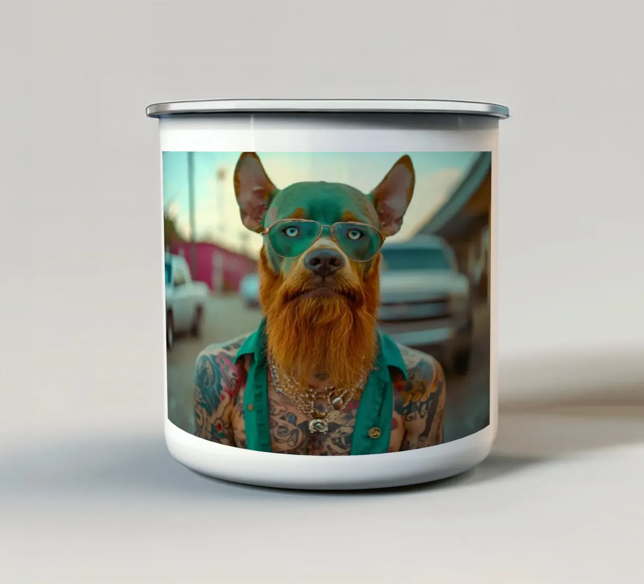 Serge tazza in smalto da Affiches Chien Originales – Dogland