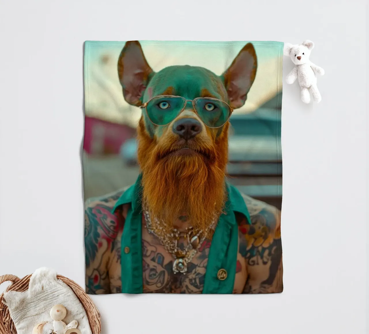 Serge fleece blanket by Affiches Chien Originales – Dogland