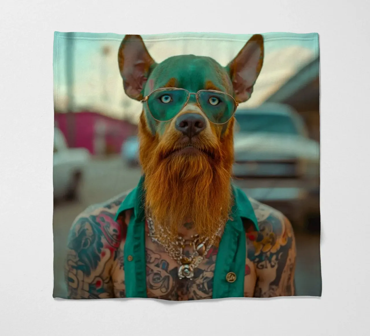 Serge fleece blanket by Affiches Chien Originales – Dogland