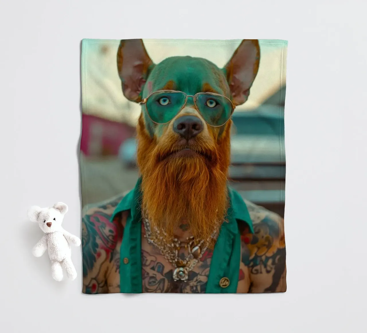 Serge fleece blanket by Affiches Chien Originales – Dogland