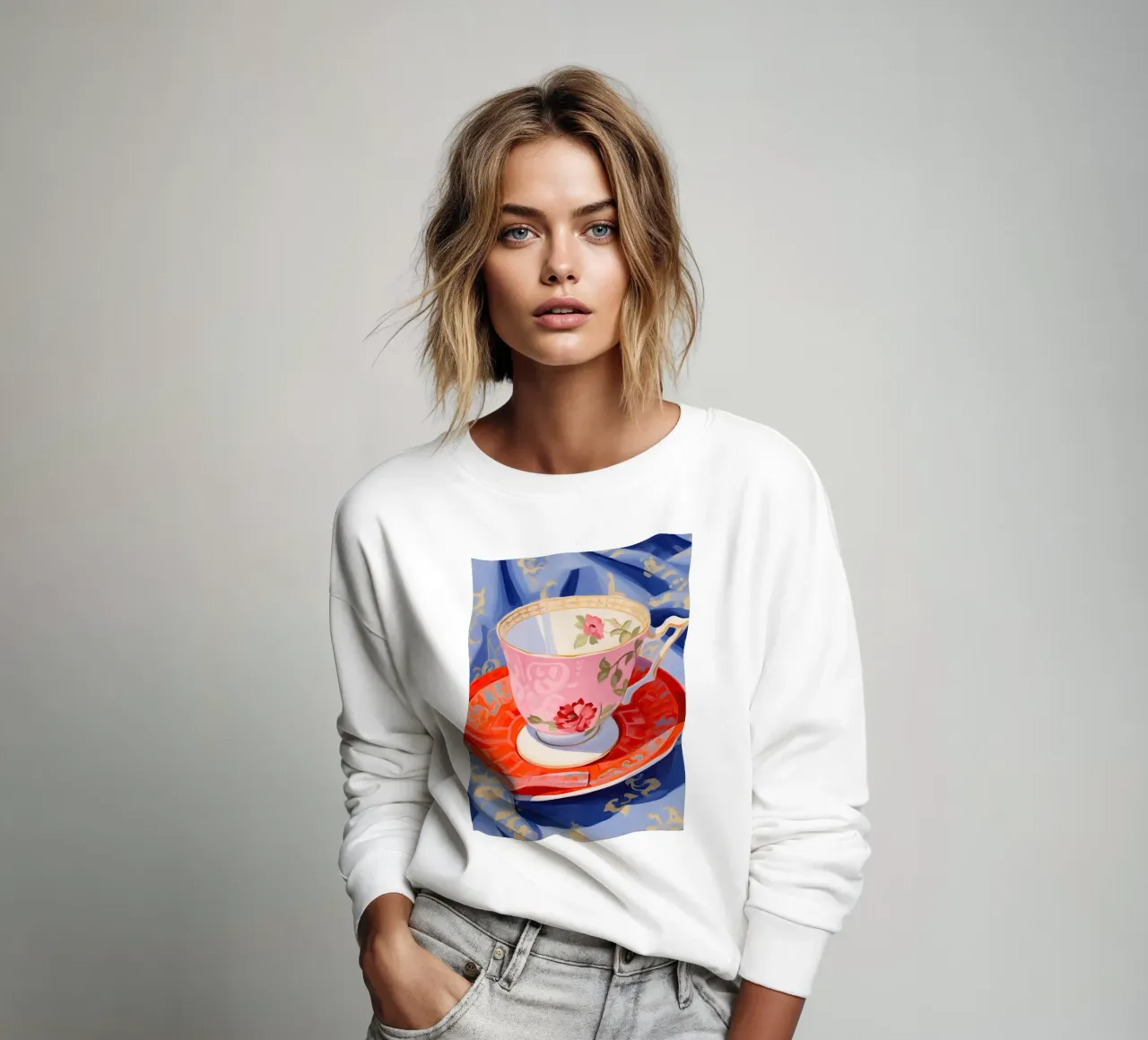 Thee in bloei sweatshirt van DaarbyN