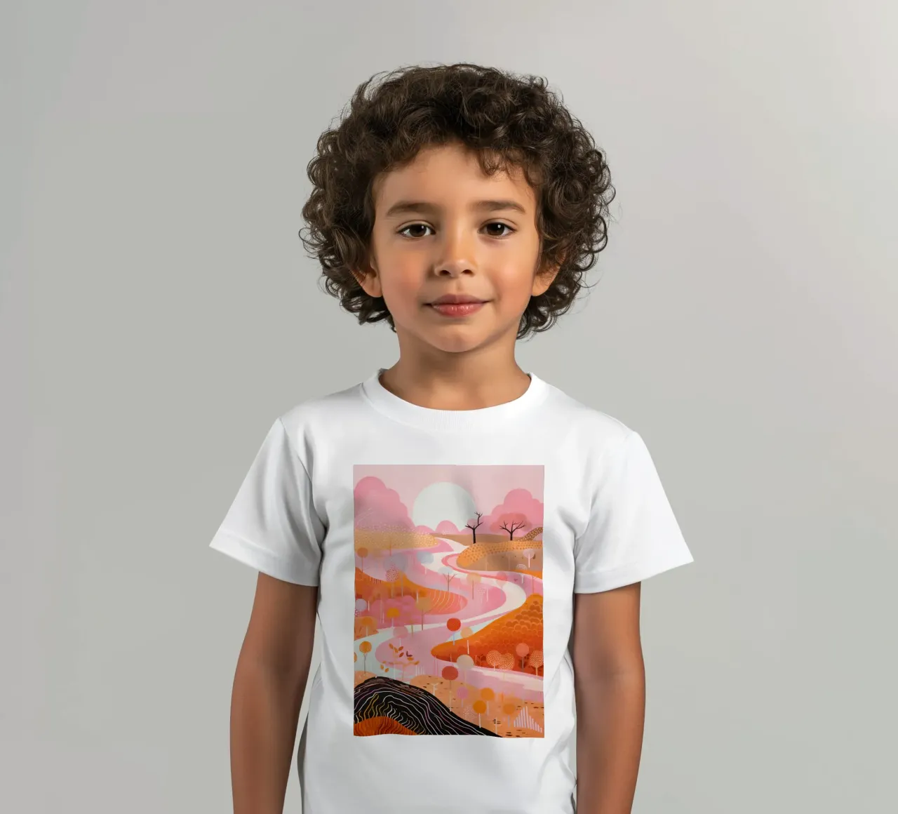 Paysage coloré t-shirt enfant de IamHomeStudio