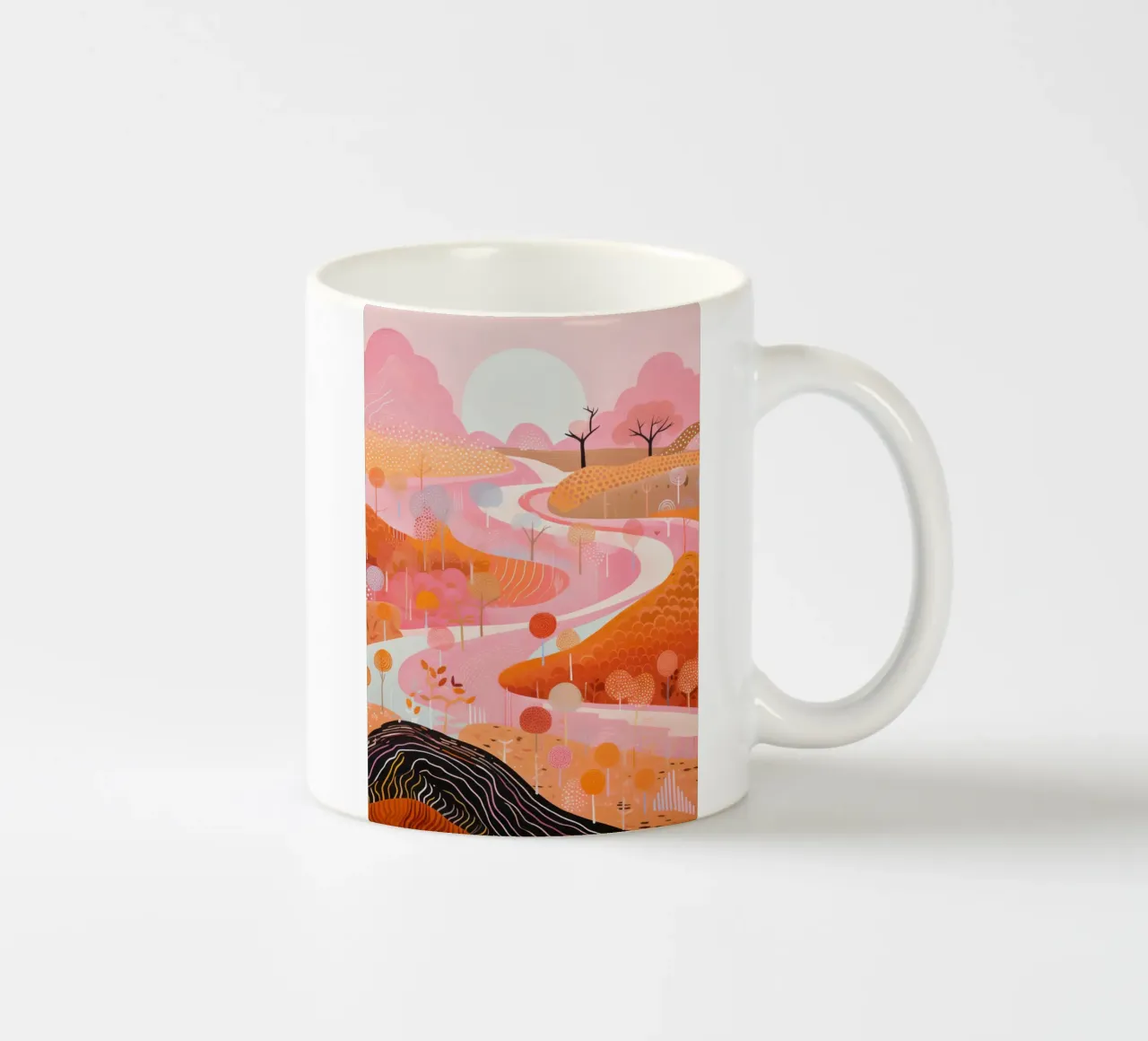 Paesaggio colorato tazza in ceramica da IamHomeStudio
