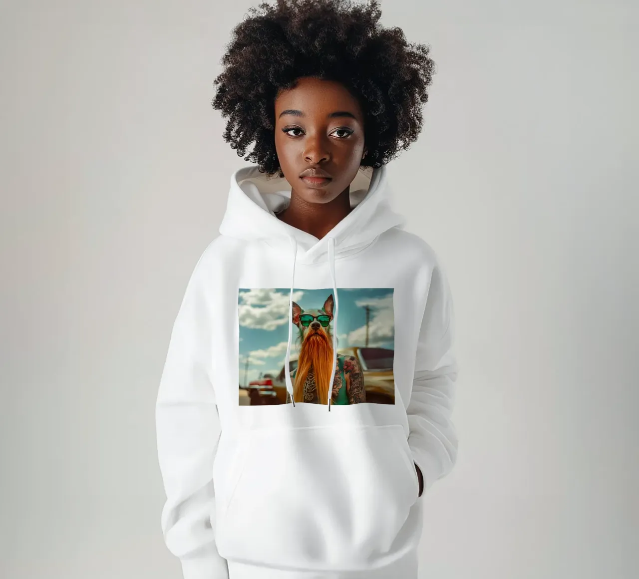 Marcel felpa con cappuccio da Affiches Chien Originales – Dogland
