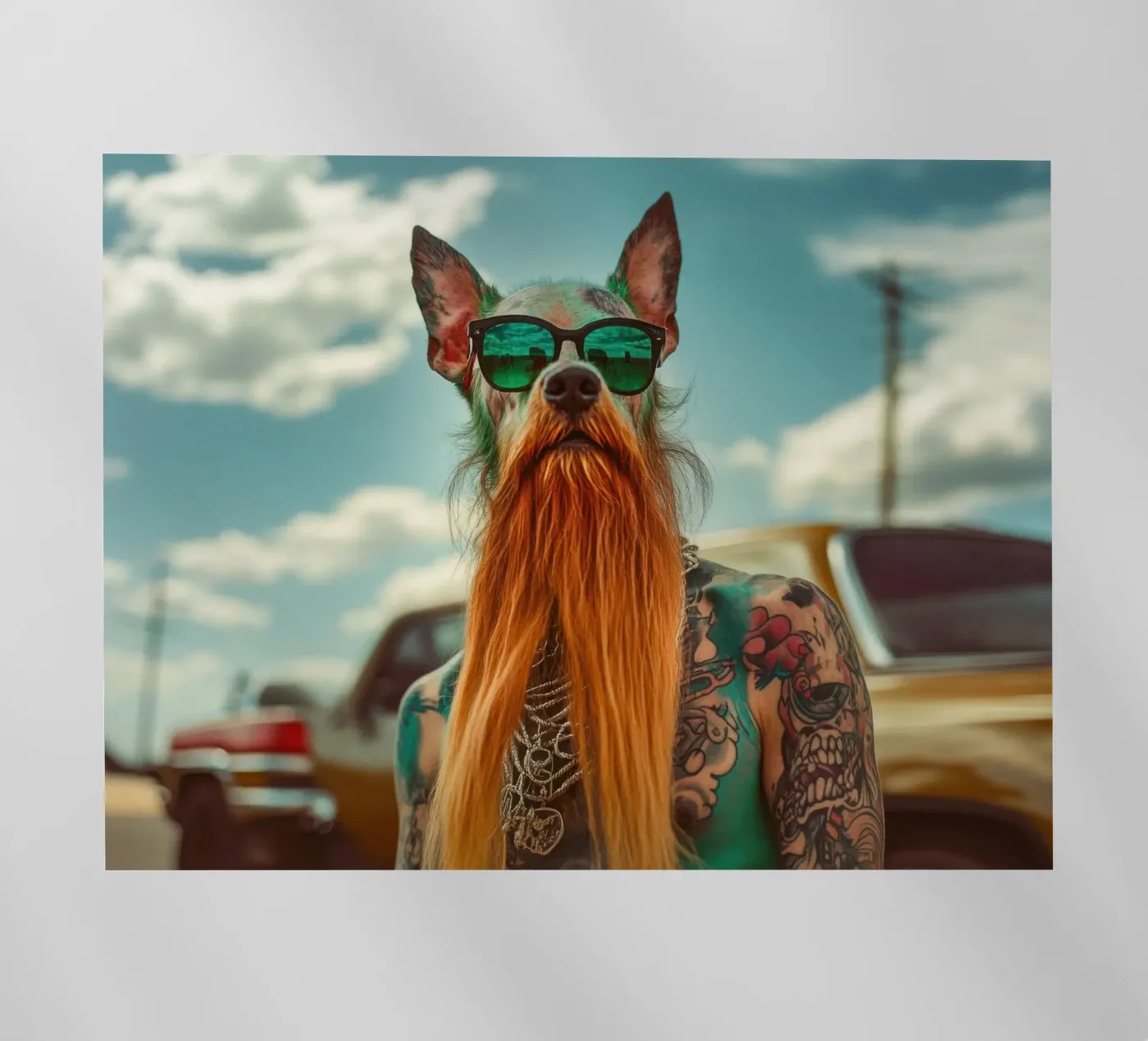 Marcel backlit folie van Affiches Chien Originales – Dogland