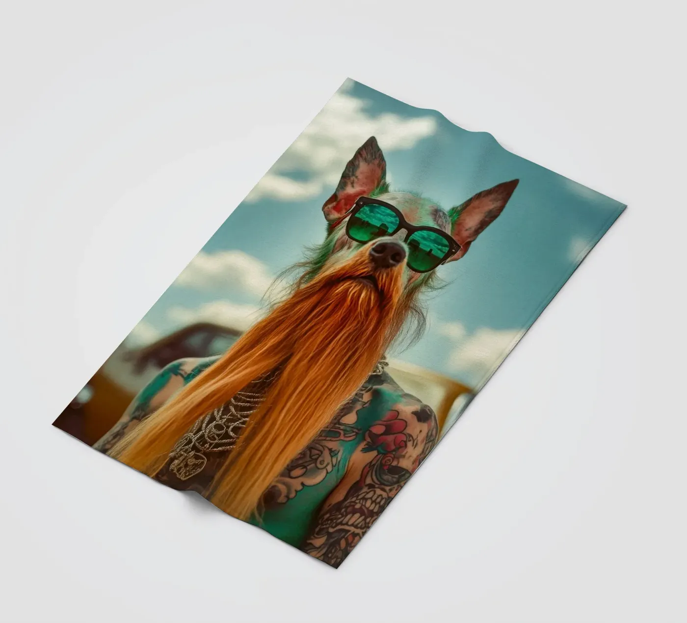 Marcel fleece blanket by Affiches Chien Originales – Dogland