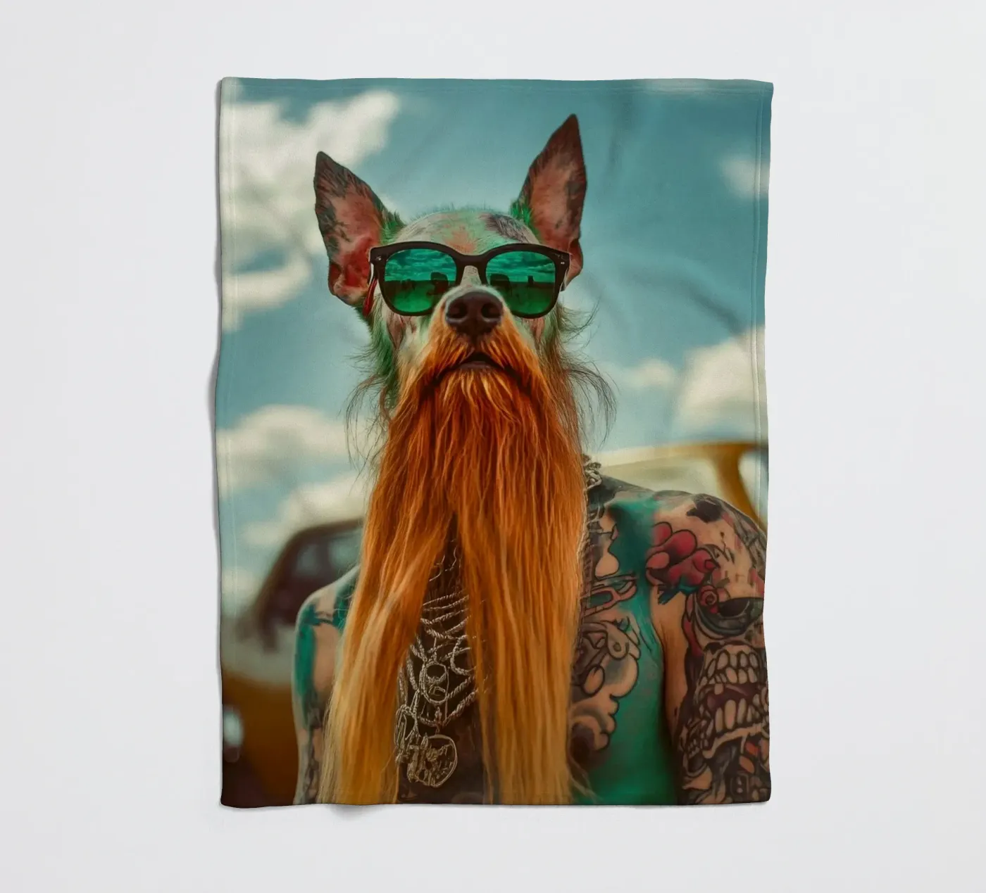 Marcel fleece blanket by Affiches Chien Originales – Dogland