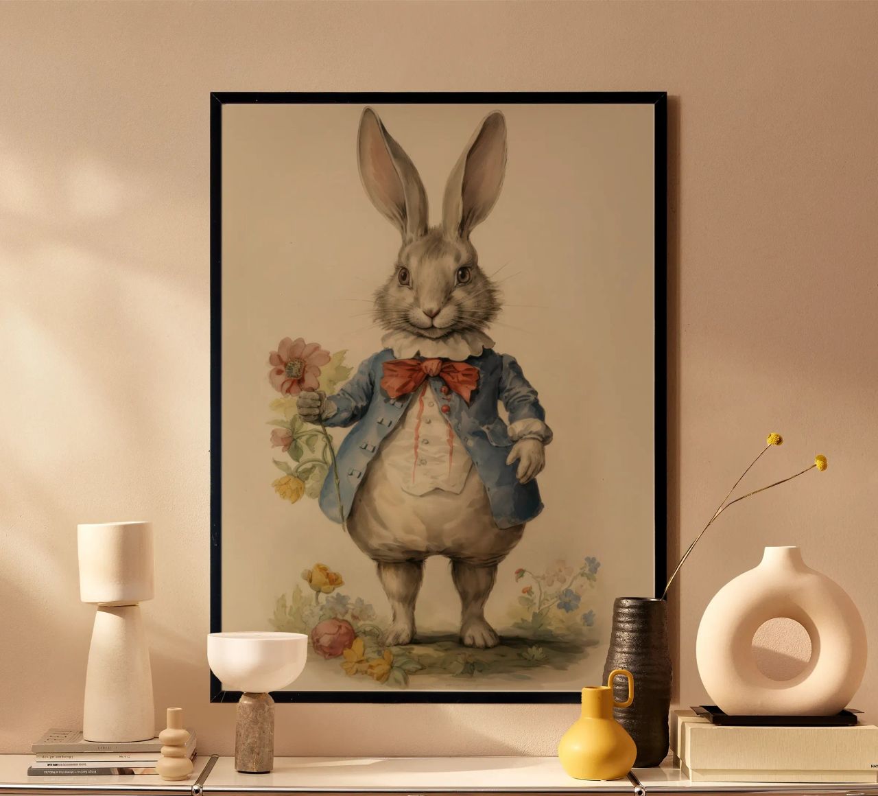 Vintage Bunny poster by Olga Wildrose