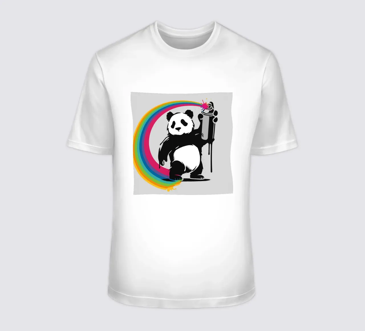 Panda creativo con graffiti arcobaleno t-shirt da namosh