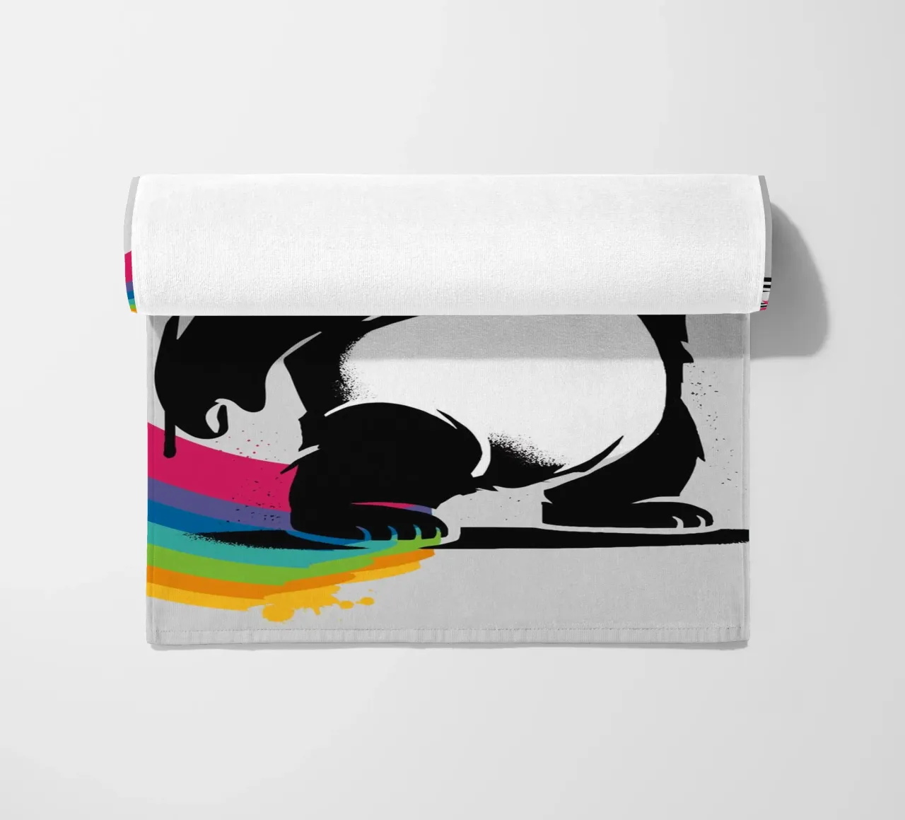 Panda creativo con graffiti arcobaleno telo mare da namosh