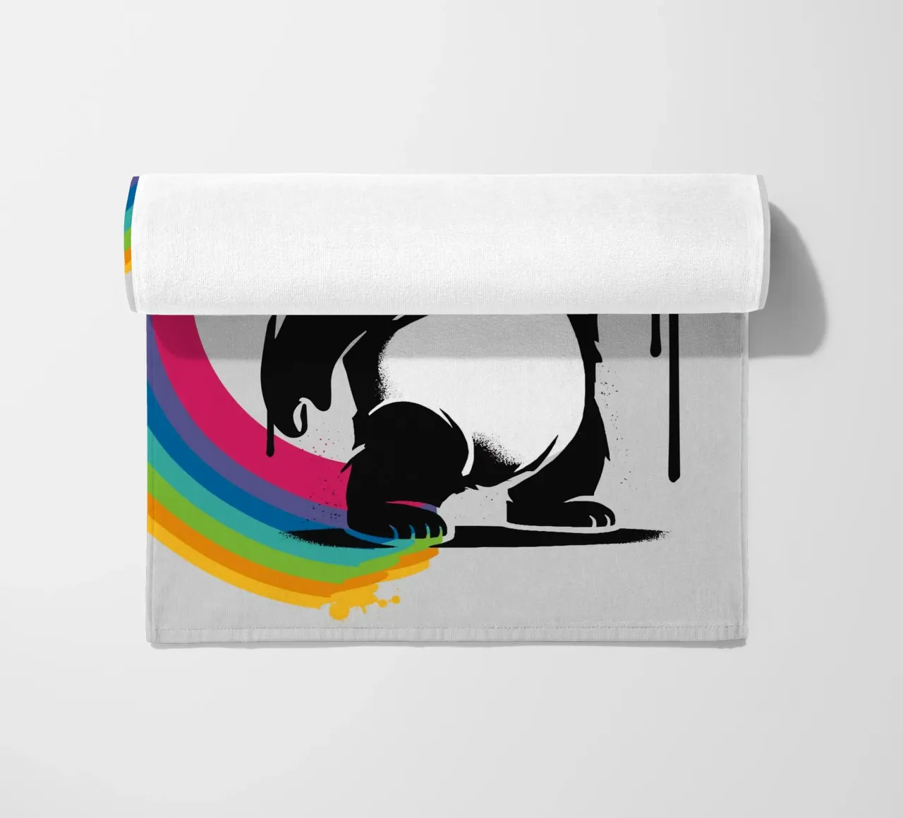 Panda creativo con graffiti arcobaleno telo mare da namosh