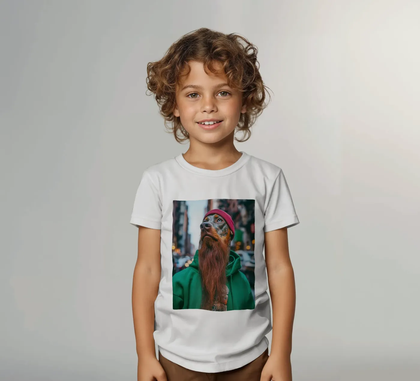 Léo kinder t-shirt van Affiches Chien Originales – Dogland