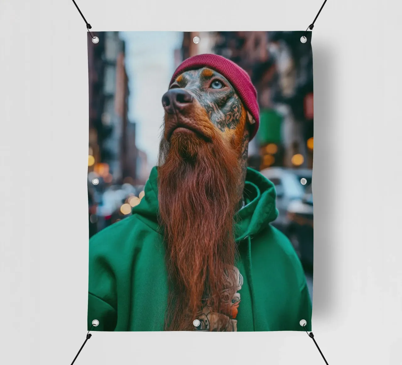 Léo telo in pvc da Affiches Chien Originales – Dogland