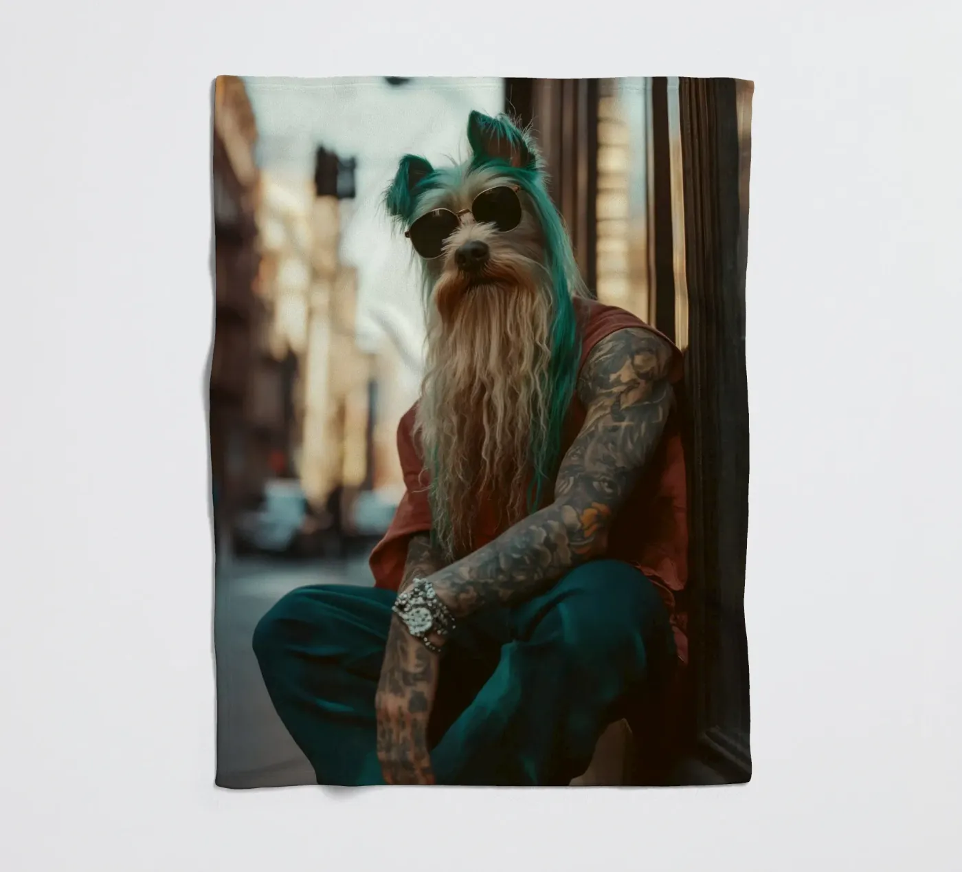 Sylvain fleecedeken van Affiches Chien Originales – Dogland