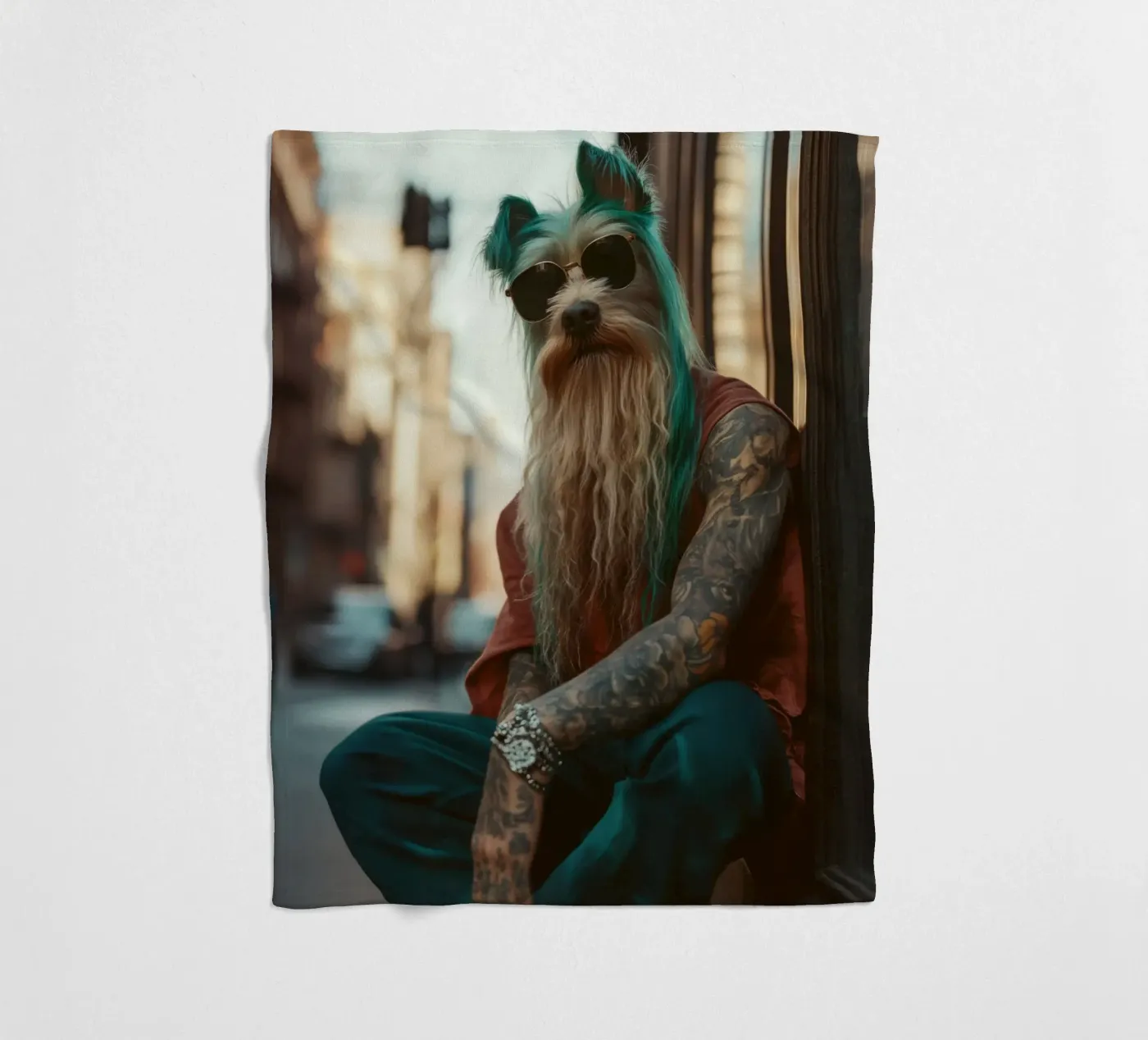Sylvain fleecedeken van Affiches Chien Originales – Dogland