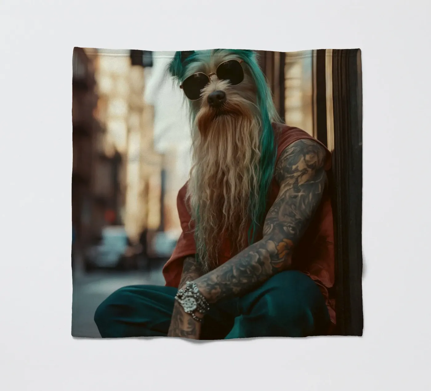 Sylvain fleecedeken van Affiches Chien Originales – Dogland