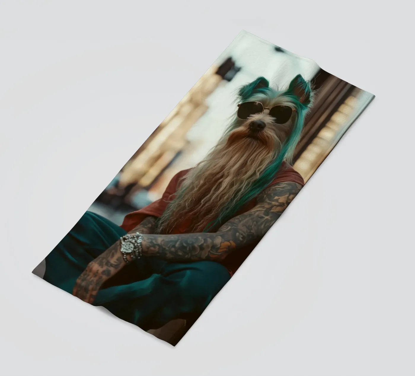 Sylvain beach towel by Affiches Chien Originales – Dogland