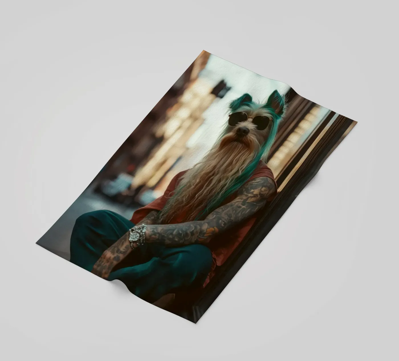 Sylvain beach towel by Affiches Chien Originales – Dogland