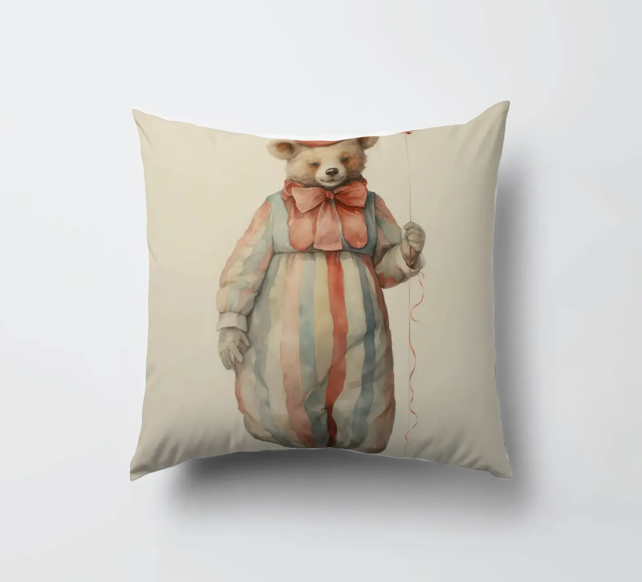Whimsical Bear decorative cushion by IamHomeStudio