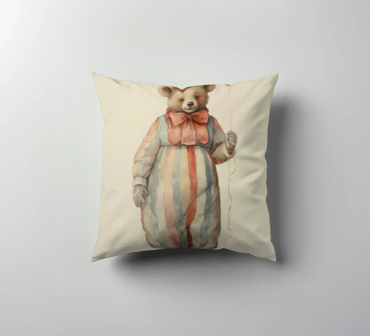 Whimsical Bear decorative cushion by IamHomeStudio