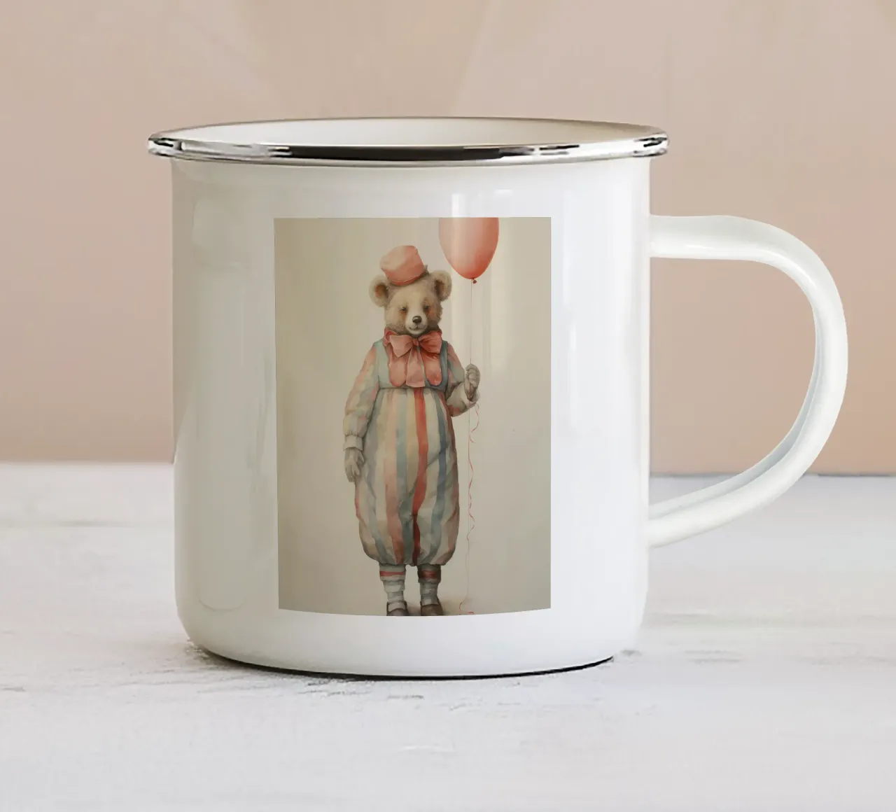 Orso capriccioso tazza in smalto da IamHomeStudio