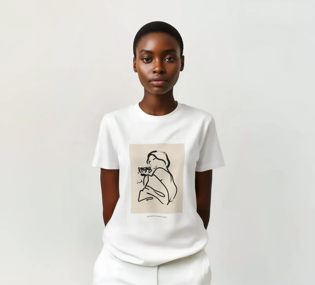 Line art femminile t-shirt da IamHomeStudio