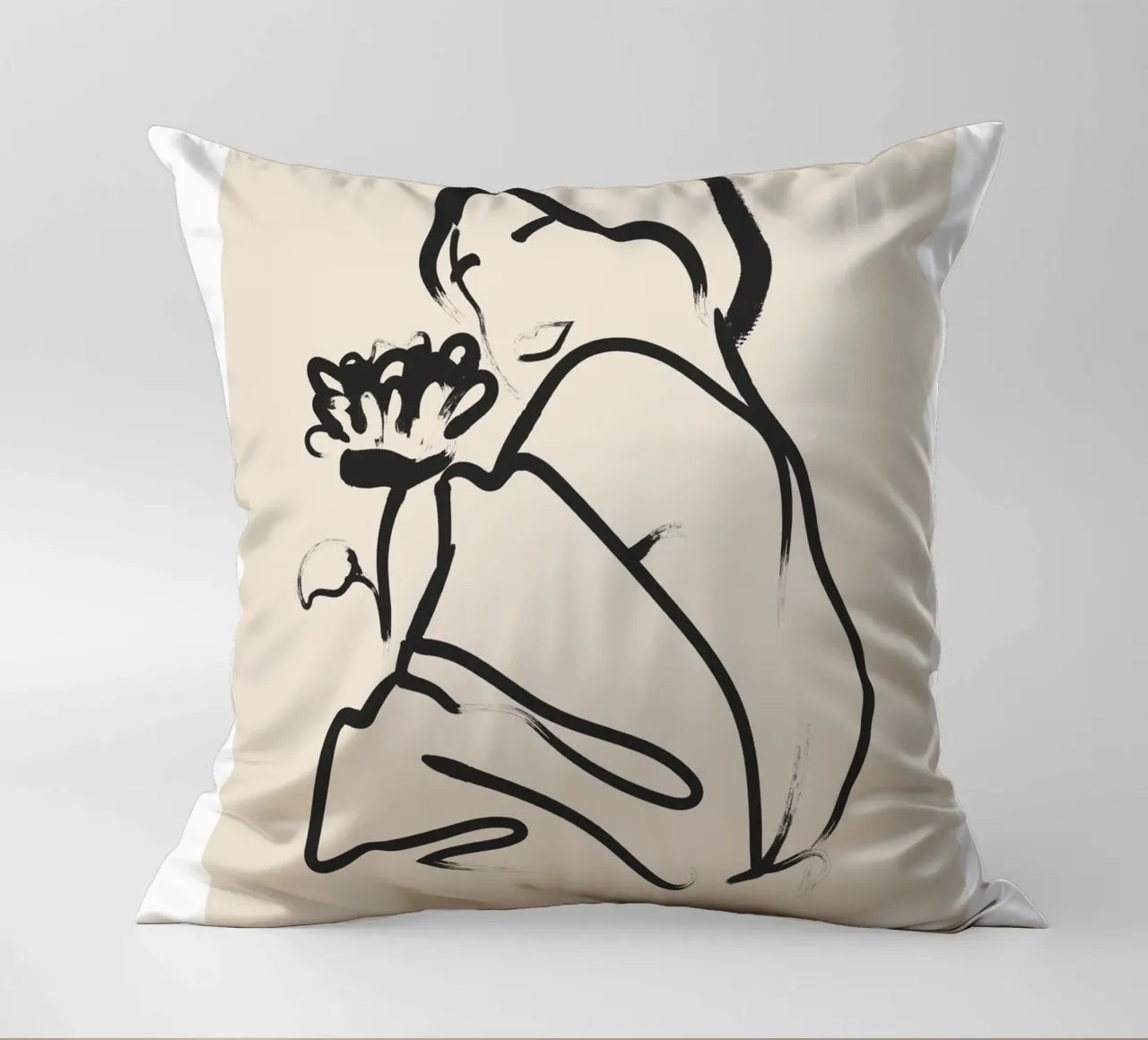 Line art femminile cuscino da IamHomeStudio