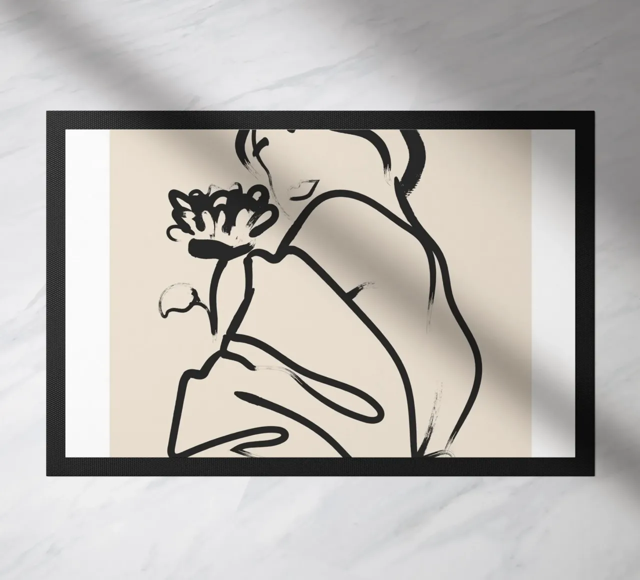 Line art femminile zerbino da IamHomeStudio