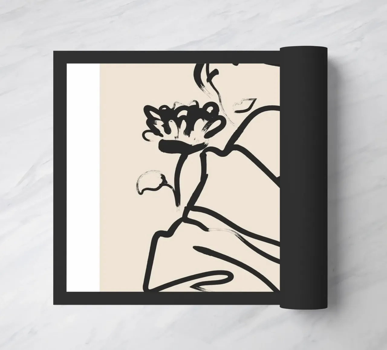 Line art femminile zerbino da IamHomeStudio