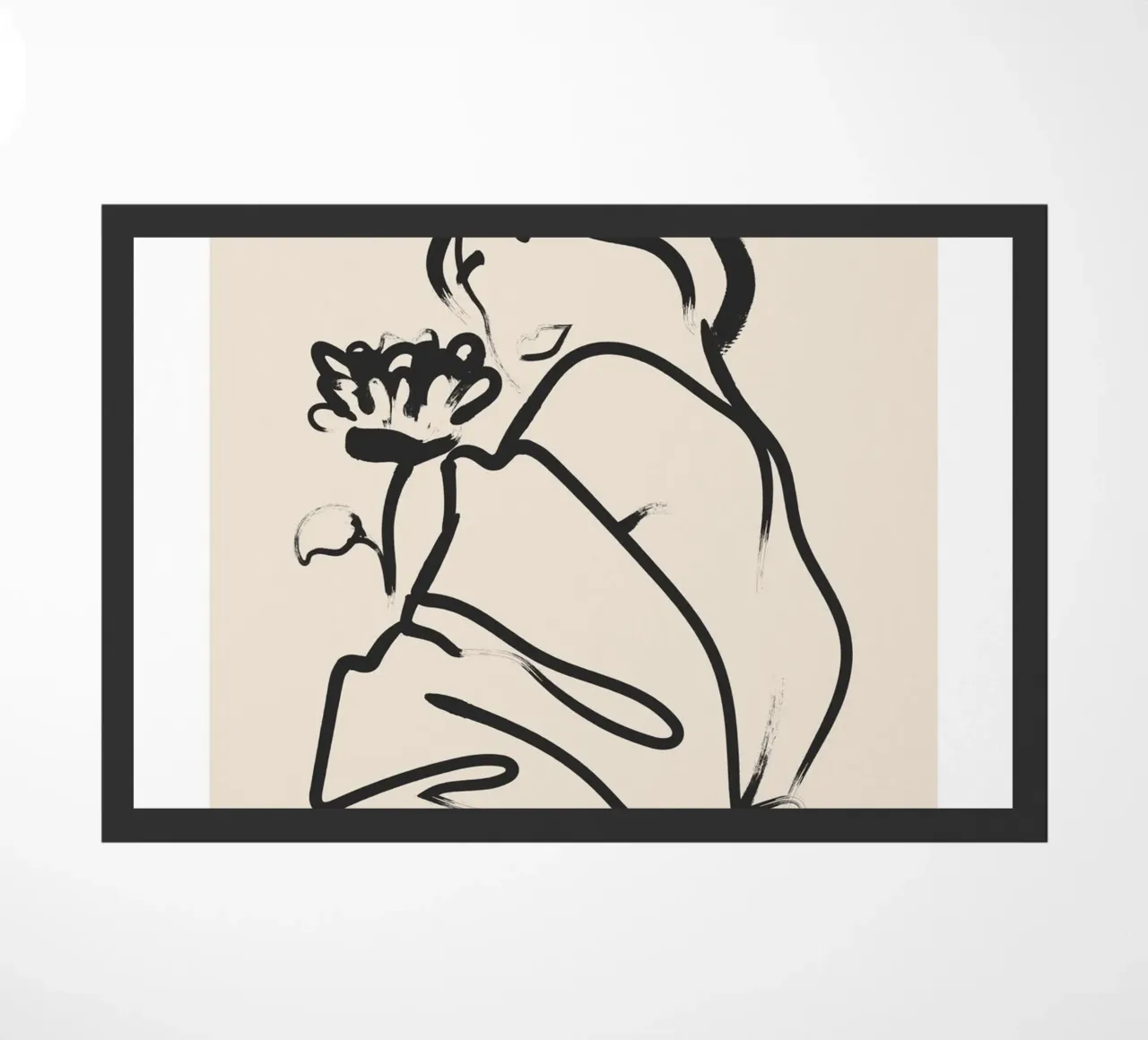Line art femminile zerbino da IamHomeStudio