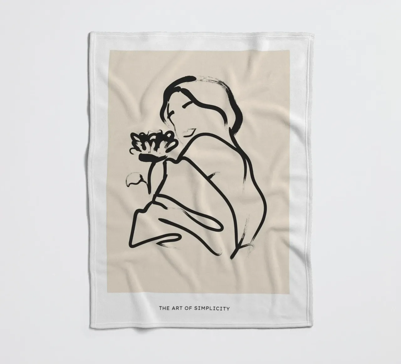 Line art femminile coperta in pile da IamHomeStudio