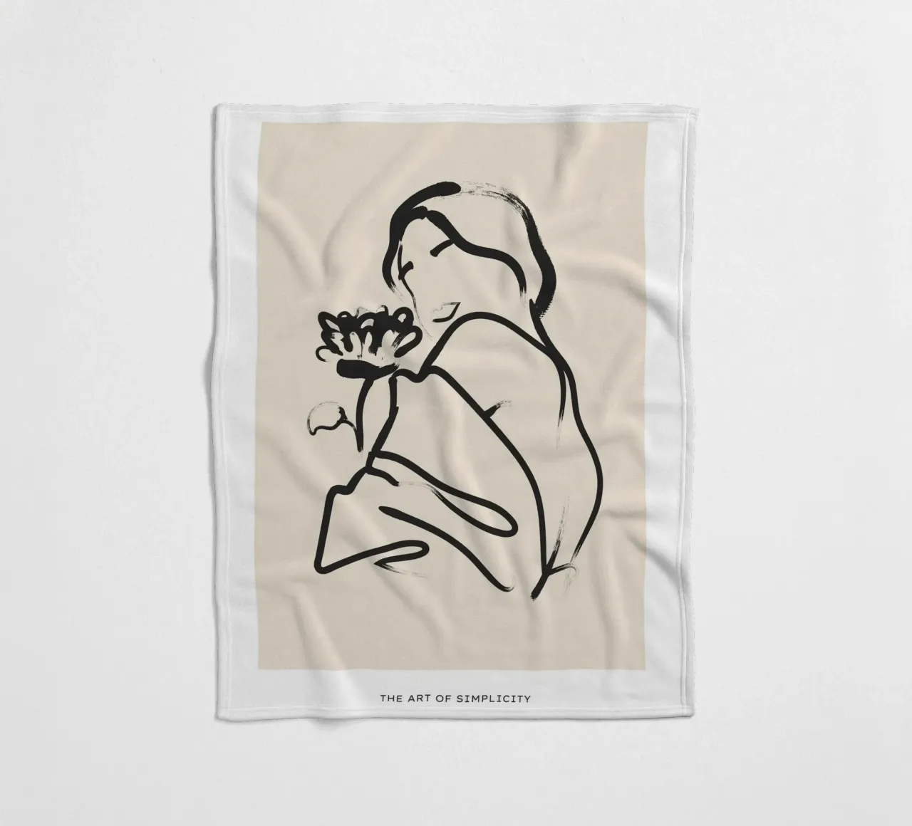 Line art femminile coperta in pile da IamHomeStudio