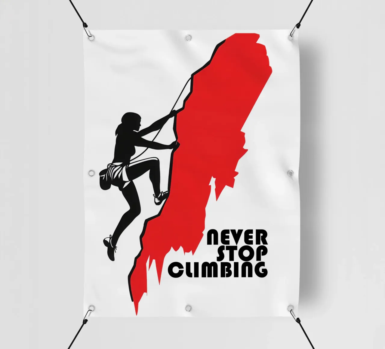 Never Stop Climbing - Per le arrampicatrici telo in pvc da Autofocus
