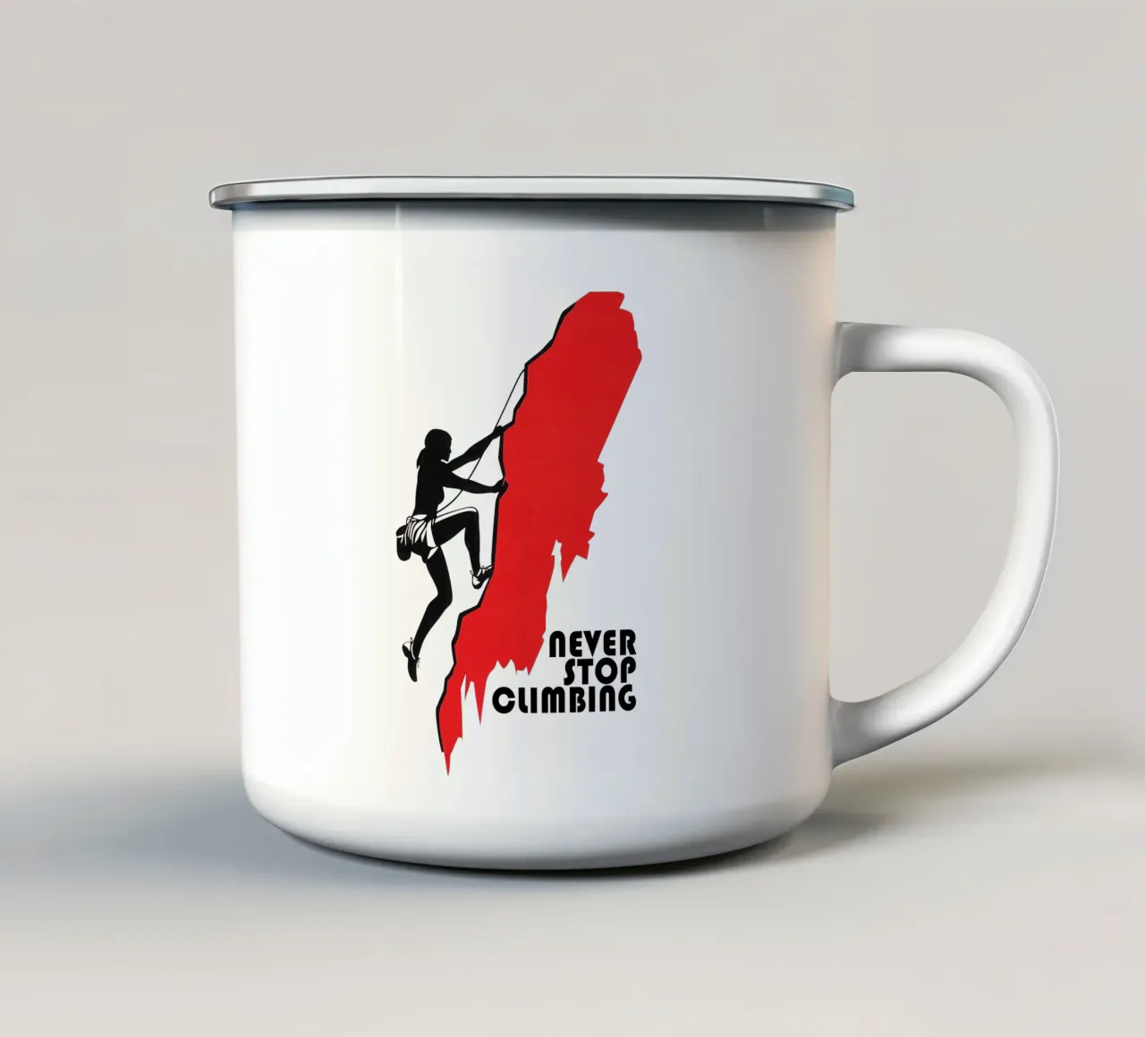 Never Stop Climbing - Per le arrampicatrici tazza in smalto da Autofocus