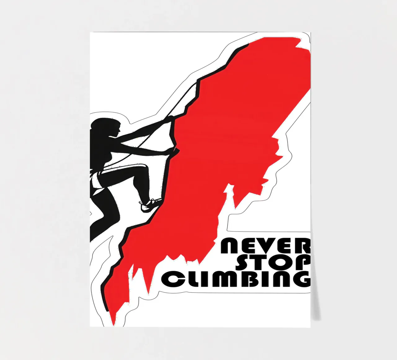 Never Stop Climbing - Voor vrouwelijke klimmers stickervel van Autofocus