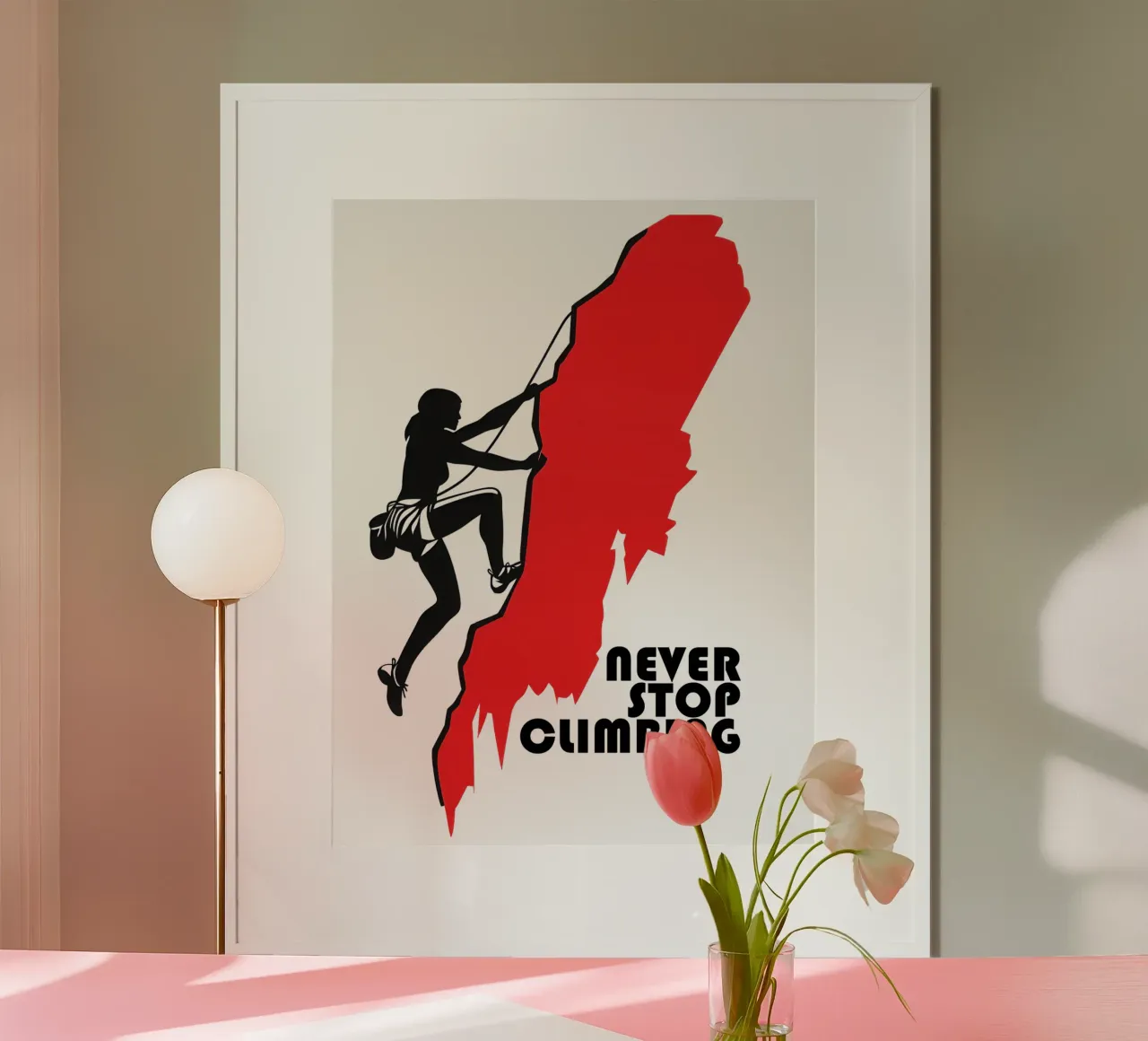 Never Stop Climbing - Per le arrampicatrici carta hahnemühle da Autofocus